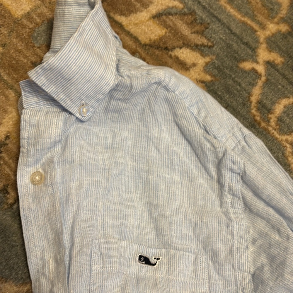 Vineyard vines linen dress shirt classic fit tucker shirt men’s xs